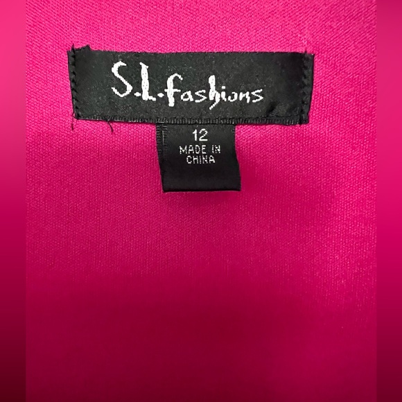 S.L. Fashions Tiered Sleeveless Dress Size 12 - Picture 8 of 9